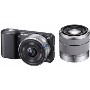Camera foto digitala Sony NEX-3D Kit SEL-16mm & SEL 18-55mm - Negru 
