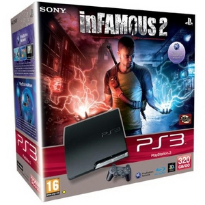 Consola Sony PS3 (320GB) + Joc Infamous 2