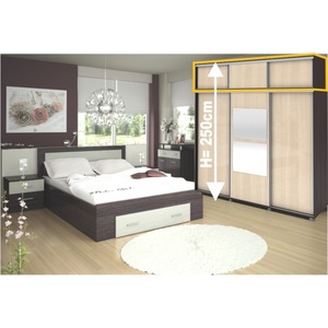 Dormitor Primavera 3 usi culisante 140cm + Suprapozabil Primavera 3 usi