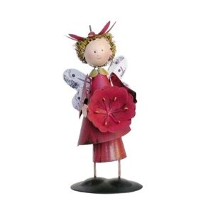 Figurina metal cu floare